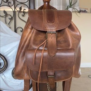 Leather backpack